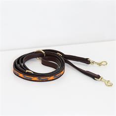 Hundeleine Handmade Pearls Kentucky Orange-Black