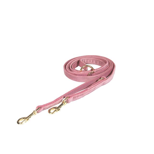 Hundleine Velvet Small Kentucky Pink