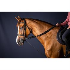 Leather Draw Reins Dy'on New English Huntergrip Black