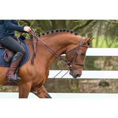 Leather Draw Reins Dy'on New English Huntergrip Brown