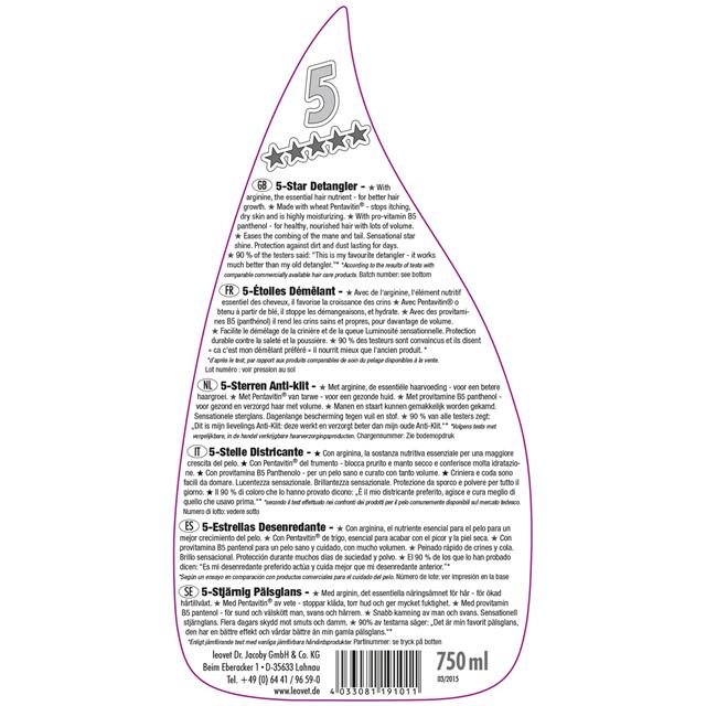 Leovet Detangler 5 Stars Transparent