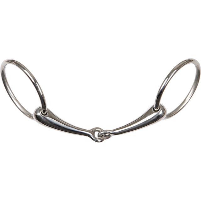 Loose Ring Snaffle Harry's Horse Hollow Single Jointed 18mm Silver