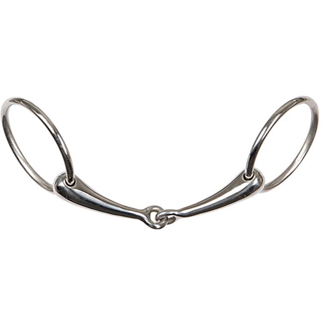 Loose Ring Snaffle Harry's Horse Hollow Single Jointed 18mm Silver