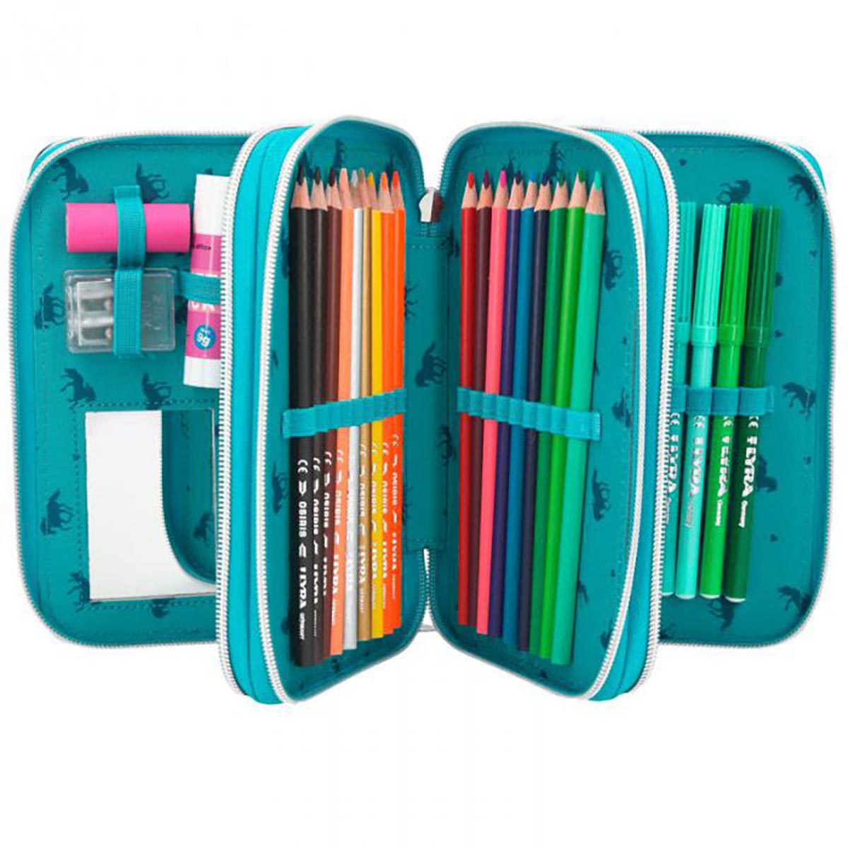 plastic pencil case with compartments