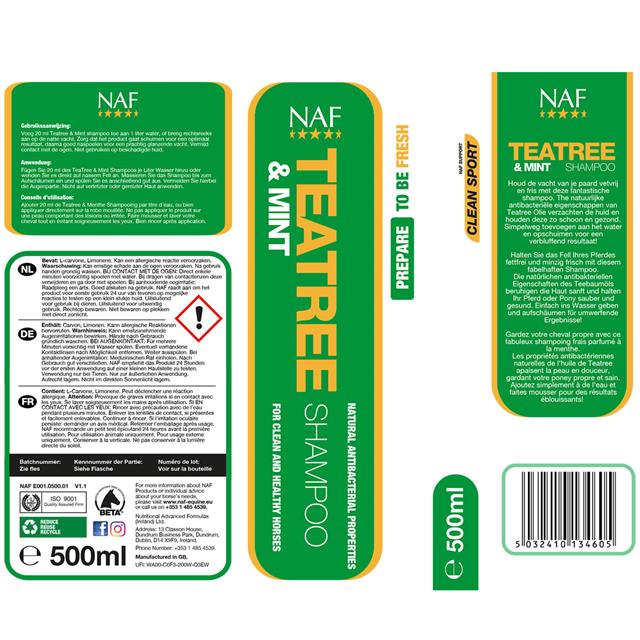 NAF Tea tree & Mint Shampoo Multicolour