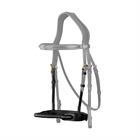 Noseband Dy'on Leather Covered Rope D Collection Black