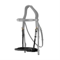 Noseband Dy'on Leather Covered Rope D Collection Black