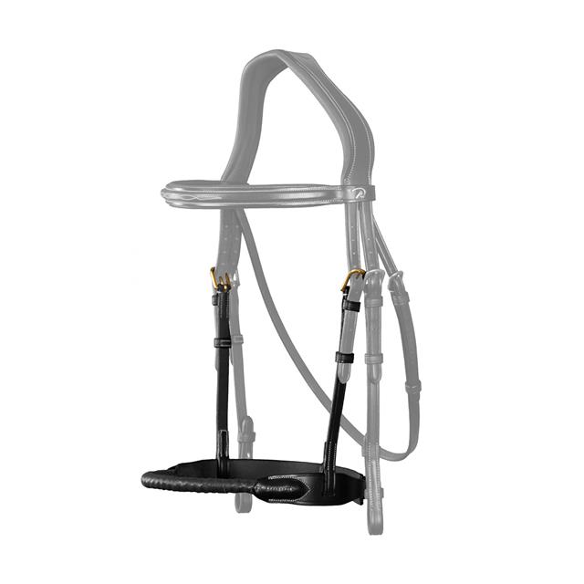 Noseband Dy'on Leather Covered Rope D Collection Black