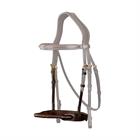 Noseband Dy'on Leather Covered Rope D Collection Brown