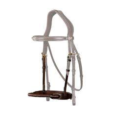 Noseband Dy'on Leather Covered Rope D Collection Brown