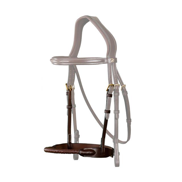 Noseband Dy'on Leather Covered Rope D Collection Brown
