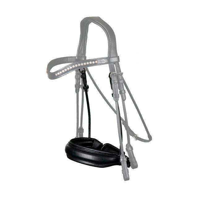 Noseband Dy'on Matte Large S&T Round-Stitched Dressage Collection Black