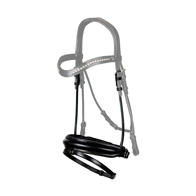 Noseband Dy'on Matte Medium Round-Stitched Dressage Collection Black