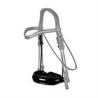 Noseband Dy'on Patent Large S&T Round-Stitched Dressage Collection Black