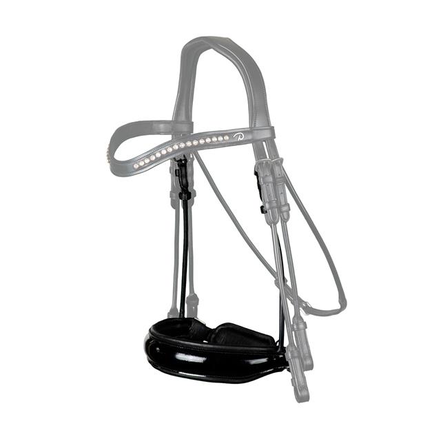 Noseband Dy'on Patent Large S&T Round-Stitched Dressage Collection Black