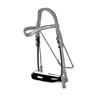 Noseband Dy'on Patent Large S&T Round-Stitched White Dressage Collection Black