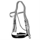 Noseband Dy'on Patent Large S&T With White Padding Dressage Collection Black