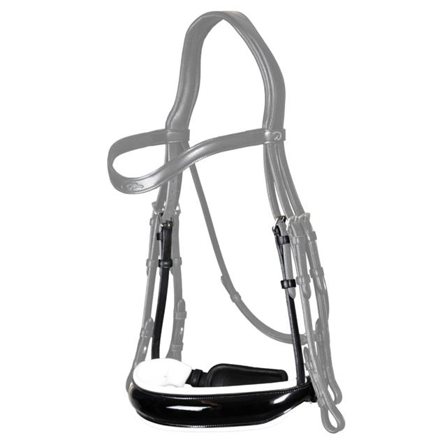 Noseband Dy'on Patent Large S&T With White Padding Dressage Collection Black