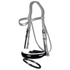 Noseband Dy'on Patent Large With White Padding Dressage Collection Black