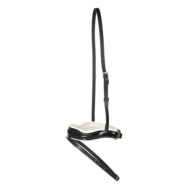 Noseband Horsegear Shaped Shiny Black-White