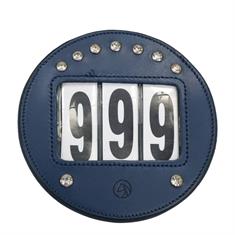 Number Holder Horsegear Round Strass Dark Blue-Silver