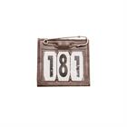 Number Holder with Safety Pin Kentucky Brown