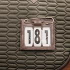 Number Holder with Safety Pin Kentucky Brown
