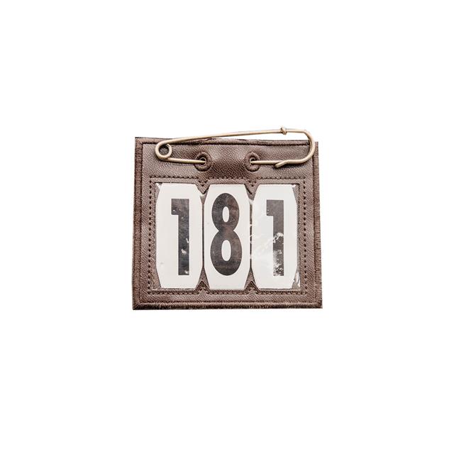 Number Holder with Safety Pin Kentucky Brown