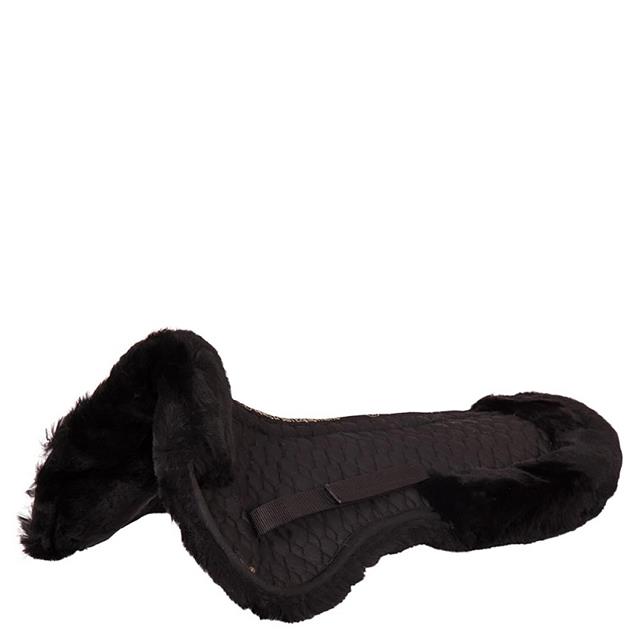 ONDERLEGGER BR SHEEPSKIN UITSPARING WERVELKANAAL Black-Black