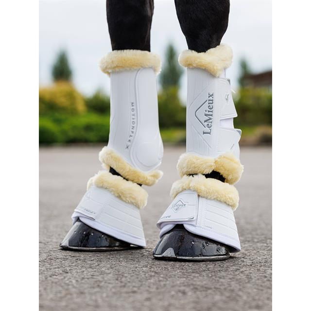 Over Reach Boots LeMieux Motionflex Fur White