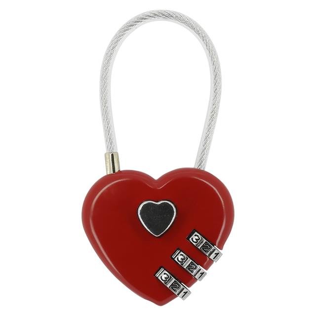 Padlock Hippo Tonic Heart Red