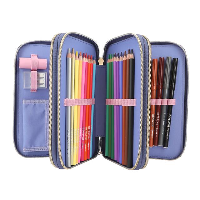 Pencil Case Miss Melody Bandana 3-Compartment Multicolour
