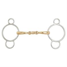 Pessoa Loose Ring Snaffle BR Soft Contact Double Jointed 12mm Multicolour