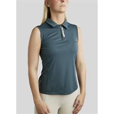 Polo Montar MOStella Mesh Contrast Sleeveless Women Mid Blue