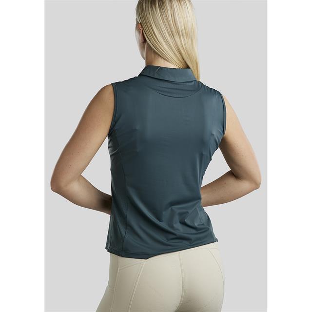 Polo Montar MOStella Mesh Contrast Sleeveless Women Mid Blue