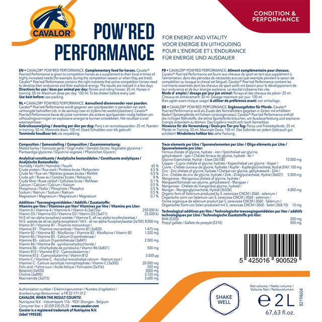 POW'RED PERFORMANCE CAVALOR Multicolour