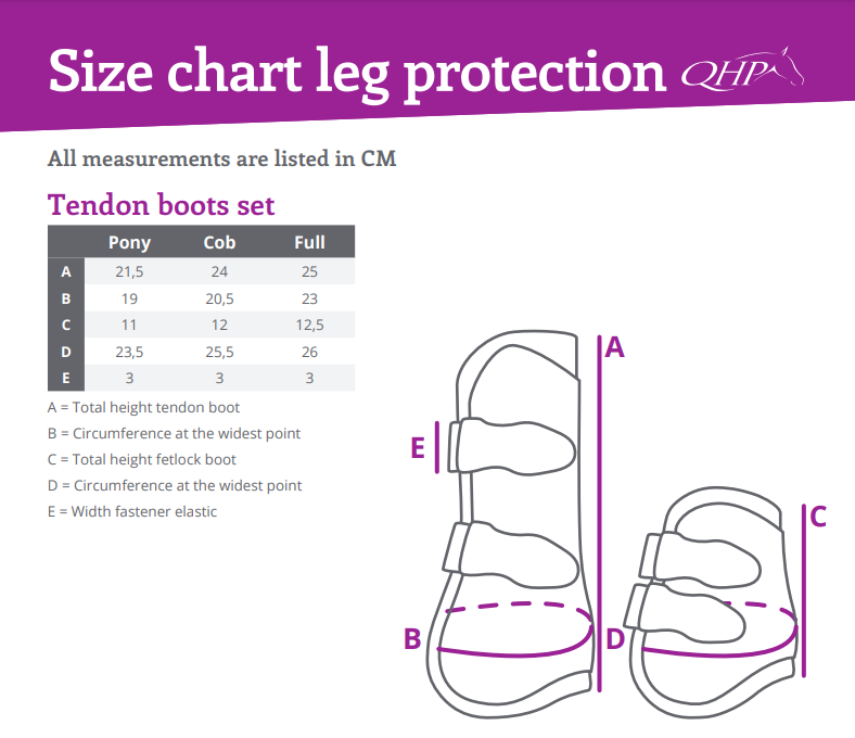 tendon boots set QHP