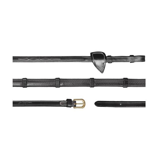 Reins D Collection by Dy'on 1/2 Rubber With Stops Black