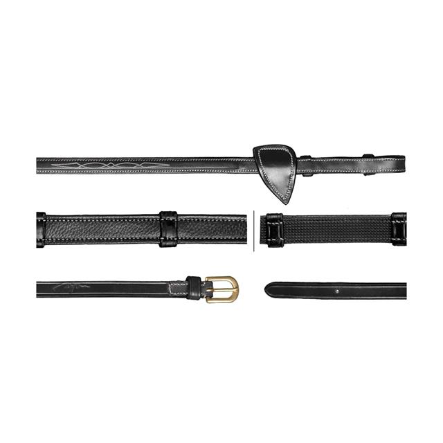 Reins D Collection by Dy'on 5/8 Hunter With Stops Black