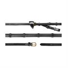 Reins D Collection by Dy'on Pelham 1/2 Rubber With Stops Black