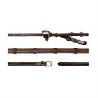 Reins D Collection by Dy'on Pelham 1/2 Rubber With Stops Brown