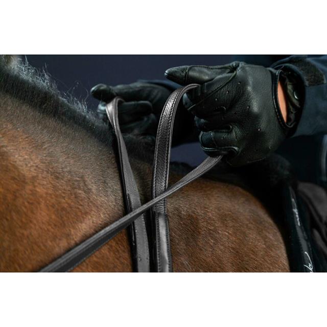 Reins Dy'on 1/2 Rubber Hunter New English Collection Black