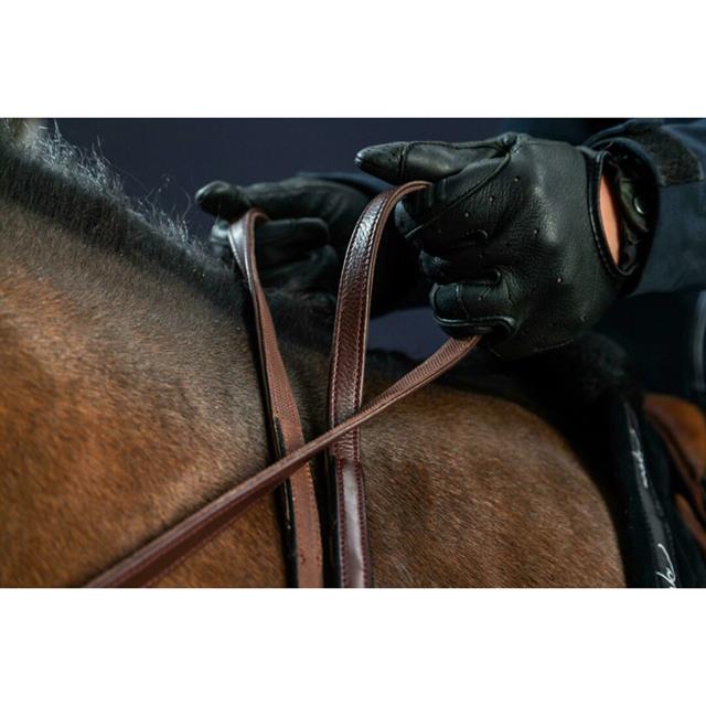 Reins Dy'on 1/2 Rubber Hunter New English Collection Brown