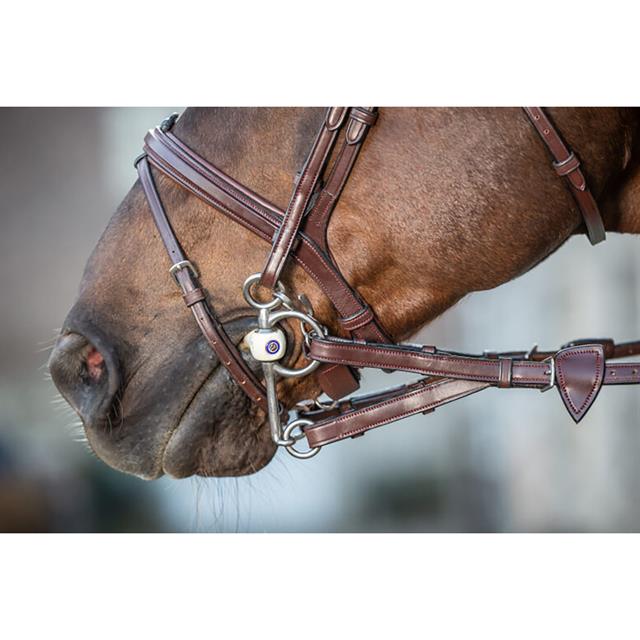 Reins Dy'on Pelham Rubber With Stops New English Collection Brown