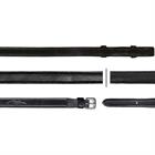 Reins Dy'on Rubber 5/8 Hunter Dressage Collection Black