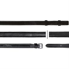 Reins Dy'on Rubber 5/8 Hunter Dressage Collection Black
