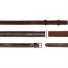 Reins Dy'on Rubber 5/8 Hunter Dressage Collection Brown
