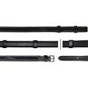 Reins Dy'on Rubber 5/8 Hunter With Stops Dressage Collection Black