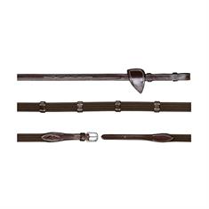 Reins Dy'on Webband With Stops US Hunter Collection Brown