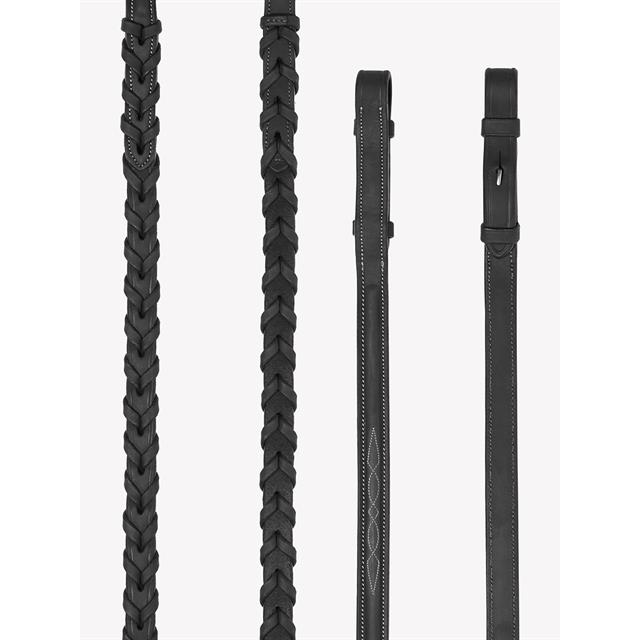 Reins LeMieux Hunter Leather Laced Black-Silver